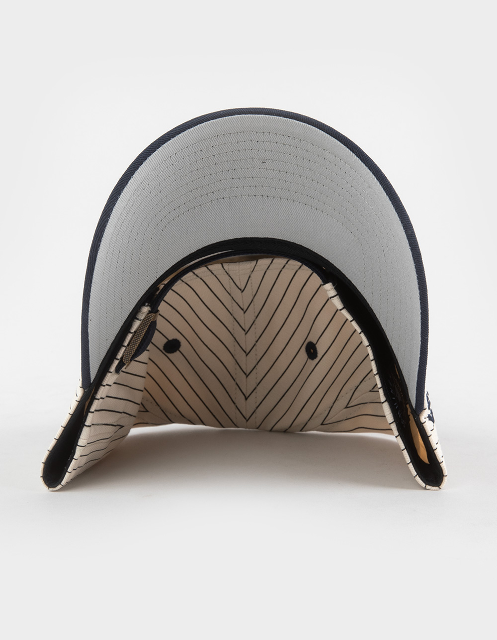 47 BRAND New York Yankees Pinstripe Home Run '47 Clean Up Strapback Hat - CREAM