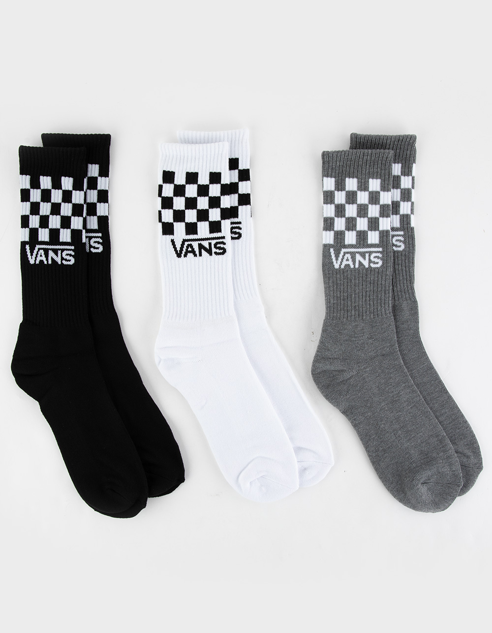 VANS Classic Checker Mens Crew Socks - BLACK COMBO