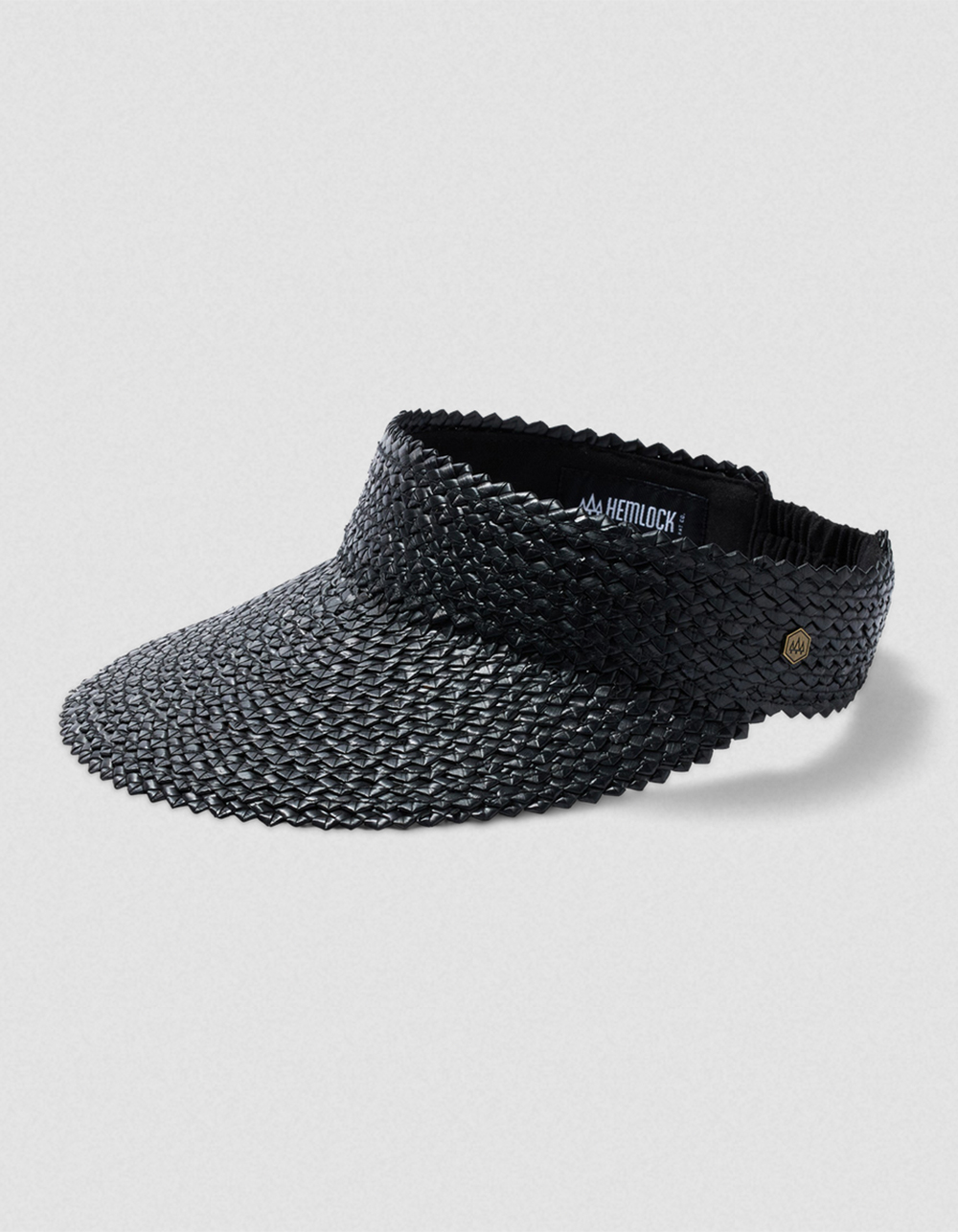 HEMLOCK HAT CO. Capri Straw Visor - BLACK