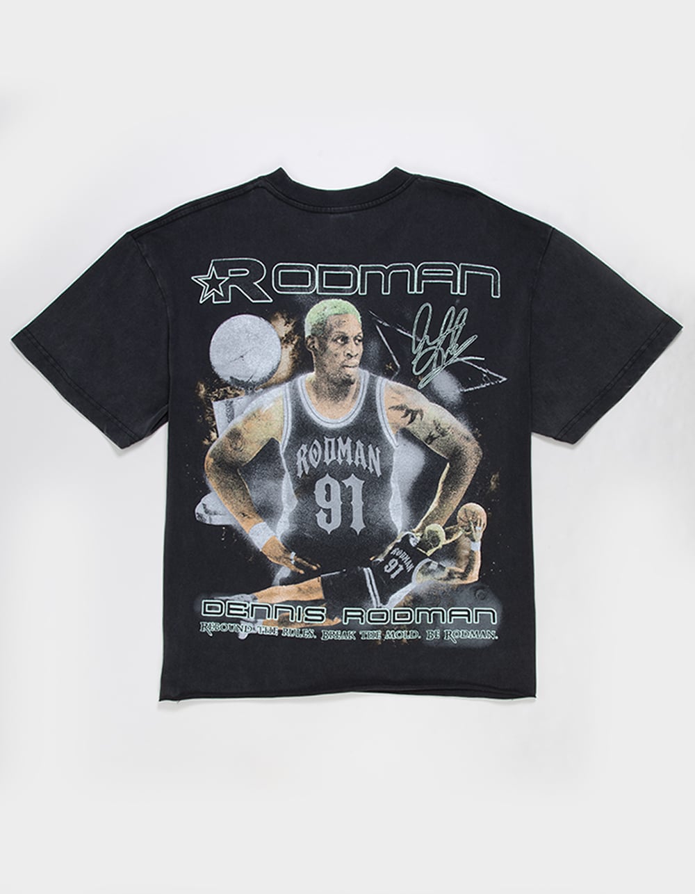 RODMAN BRAND Break Mens Crop Boxy Tee - WASHED BLACK