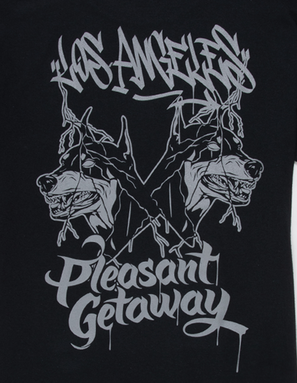 PLEASANT GETAWAY LA Doberman Boys Tee - BLACK