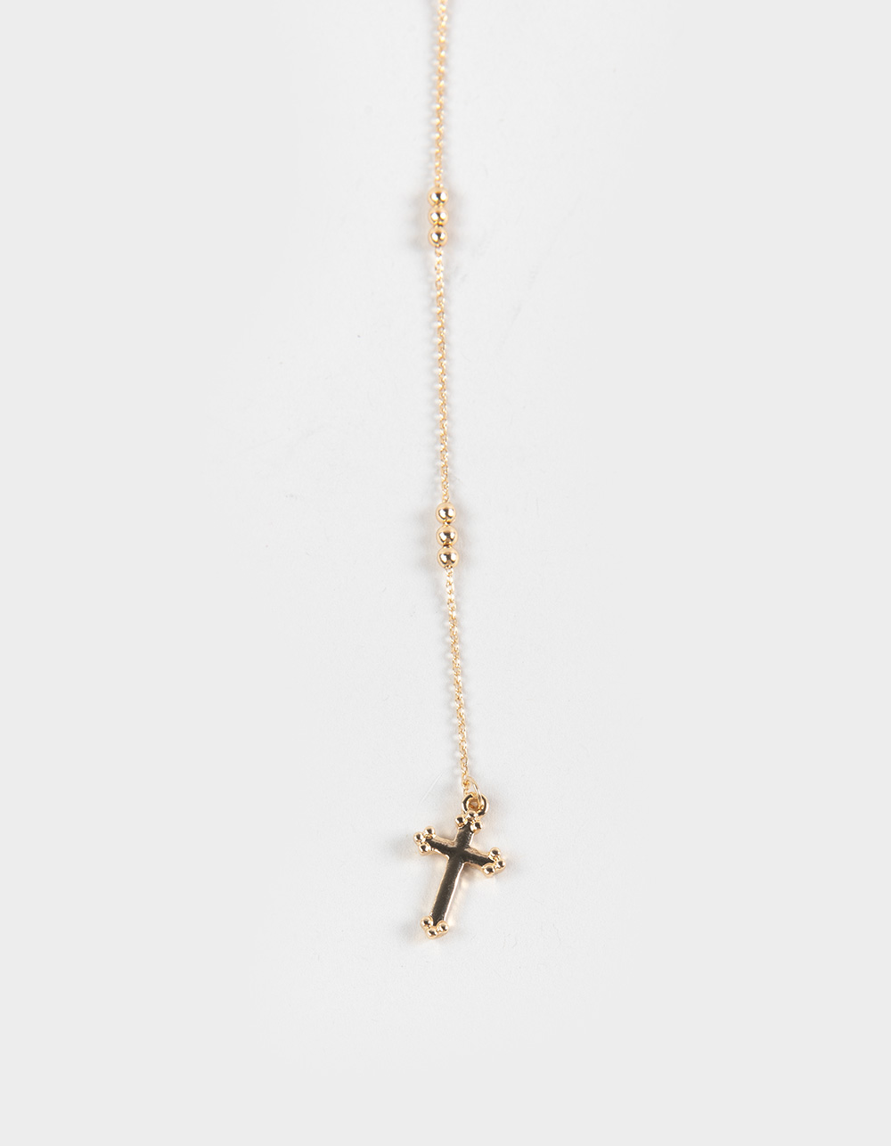 FULL TILT Dainty Coin And Cross Layered Necklace - GOLD