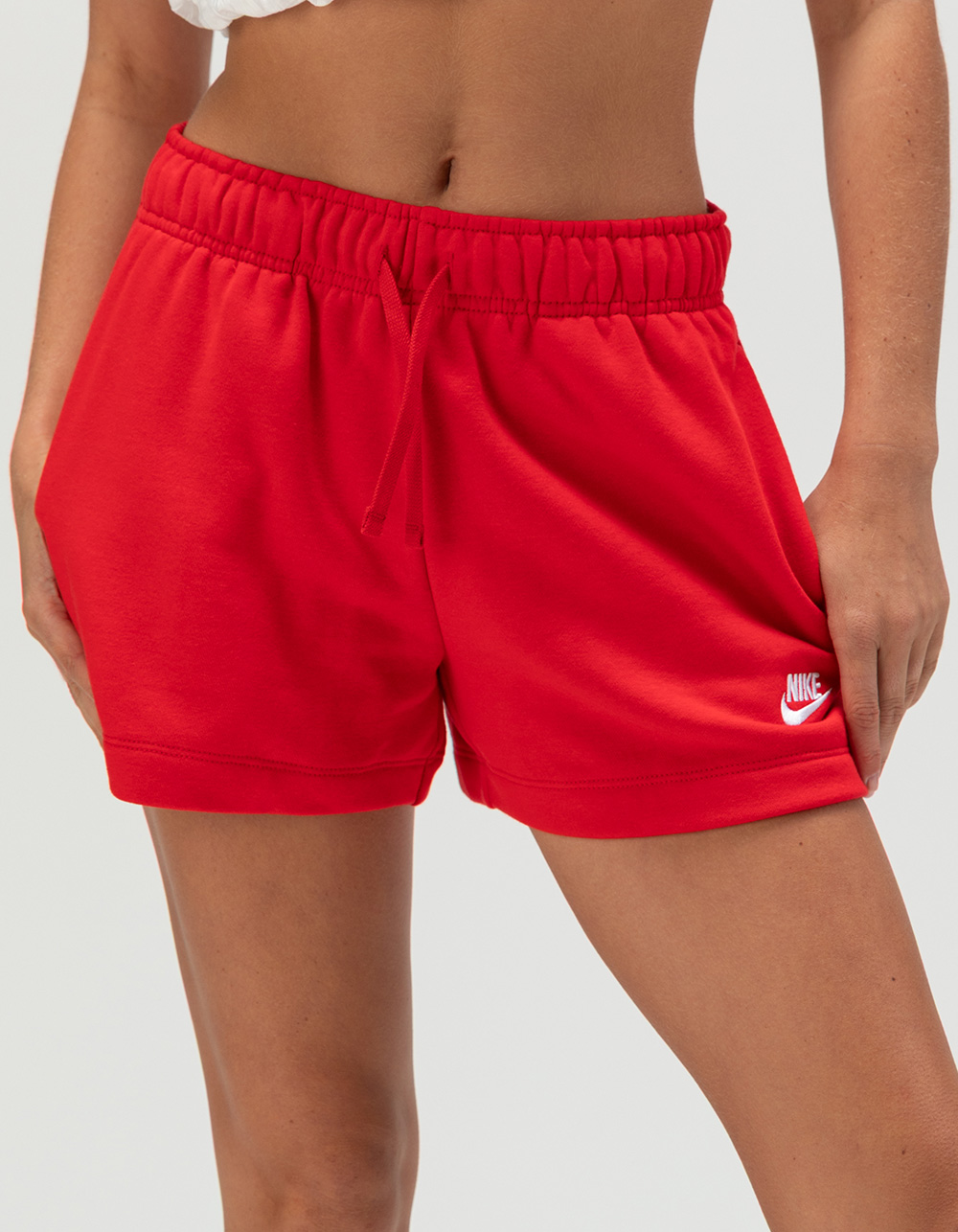 NIKE Sportswear Club Fleece Womens Shorts - RED