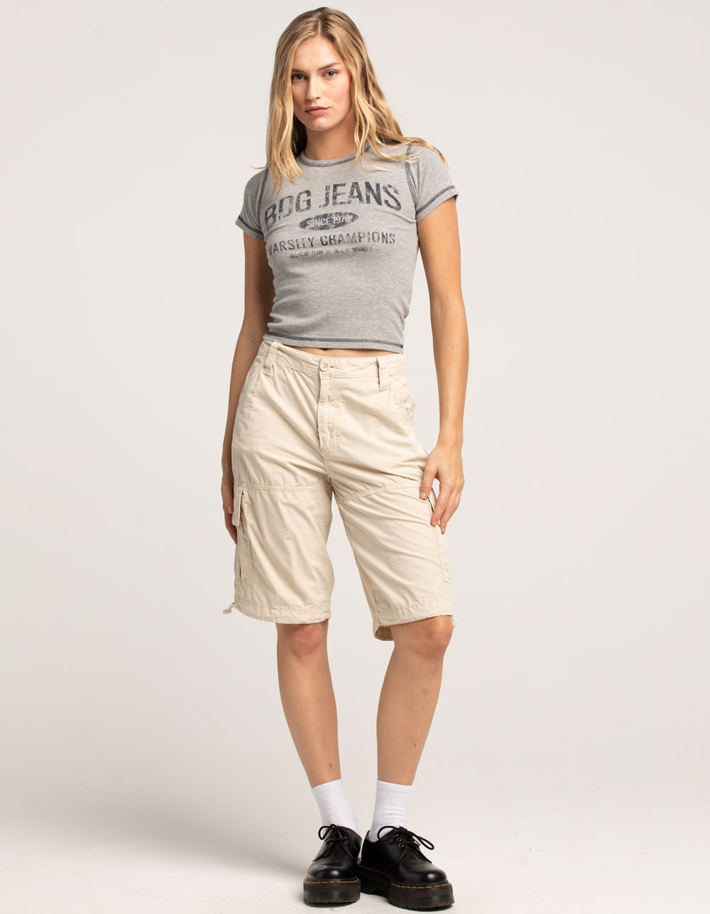 BDG Urban Outfitters Logo Womens Baby Tee - HEATHER GRAY | Tillys