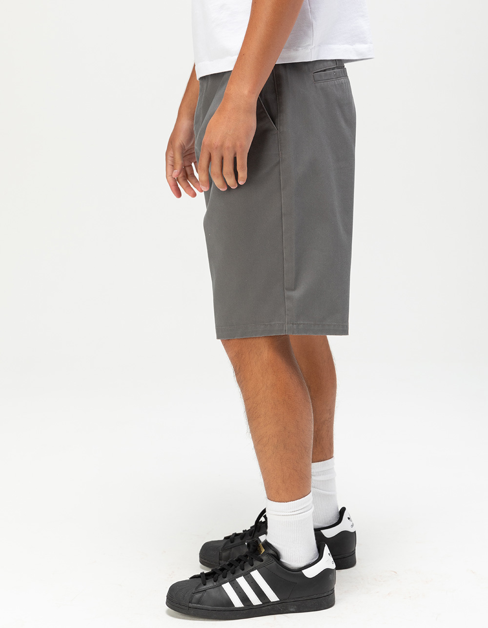 RSQ Mens Longer Chino Shorts - CHARCOAL