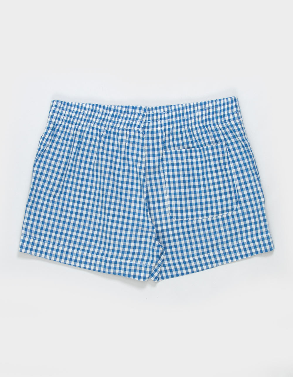 NECTAR CLOTHING Gingham Girls Shorts - BLUE COMBO