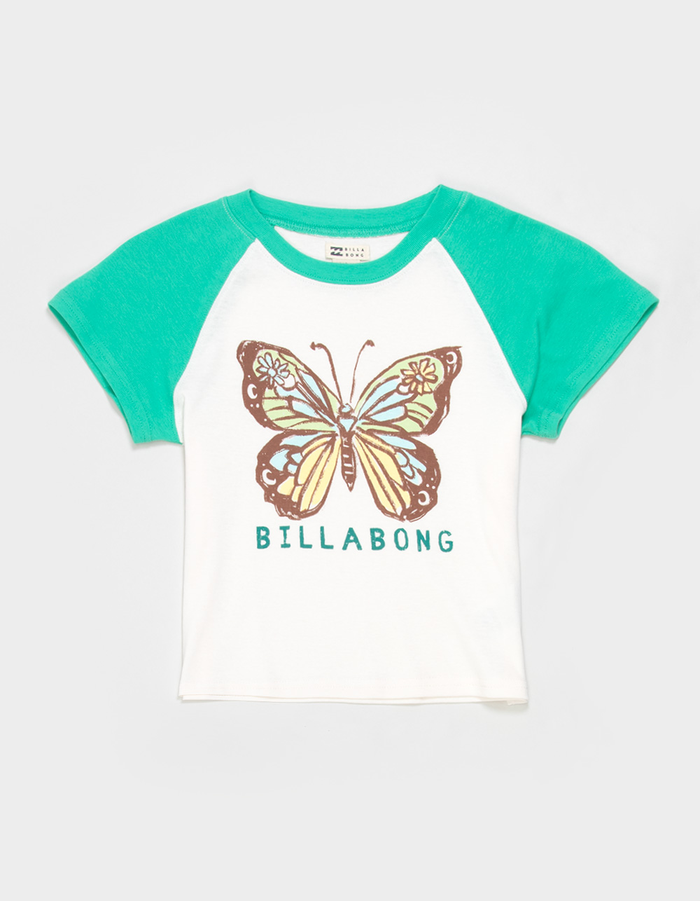 BILLABONG Butterfly Girls Raglan Tee - Cream Combo