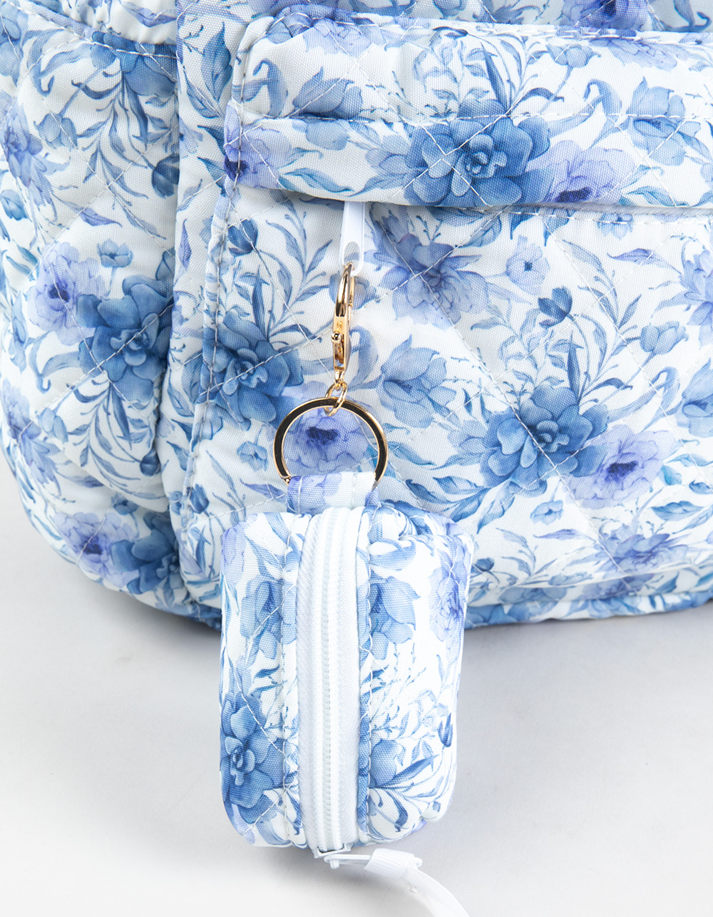 TILLYS Quilted Floral Backpack - BLUE COMBO