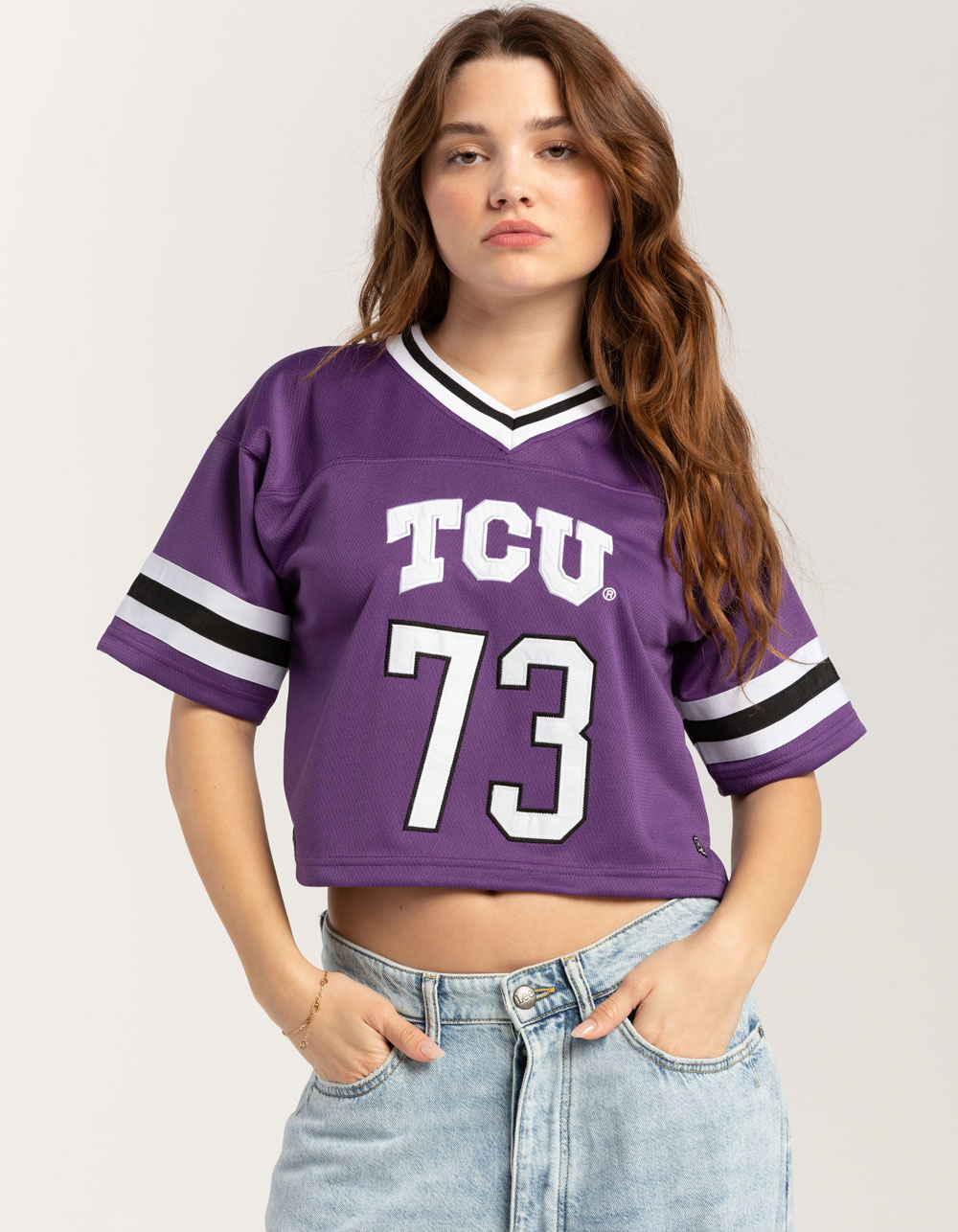 HYPE AND VICE Texas Christian University Womens Football Jersey