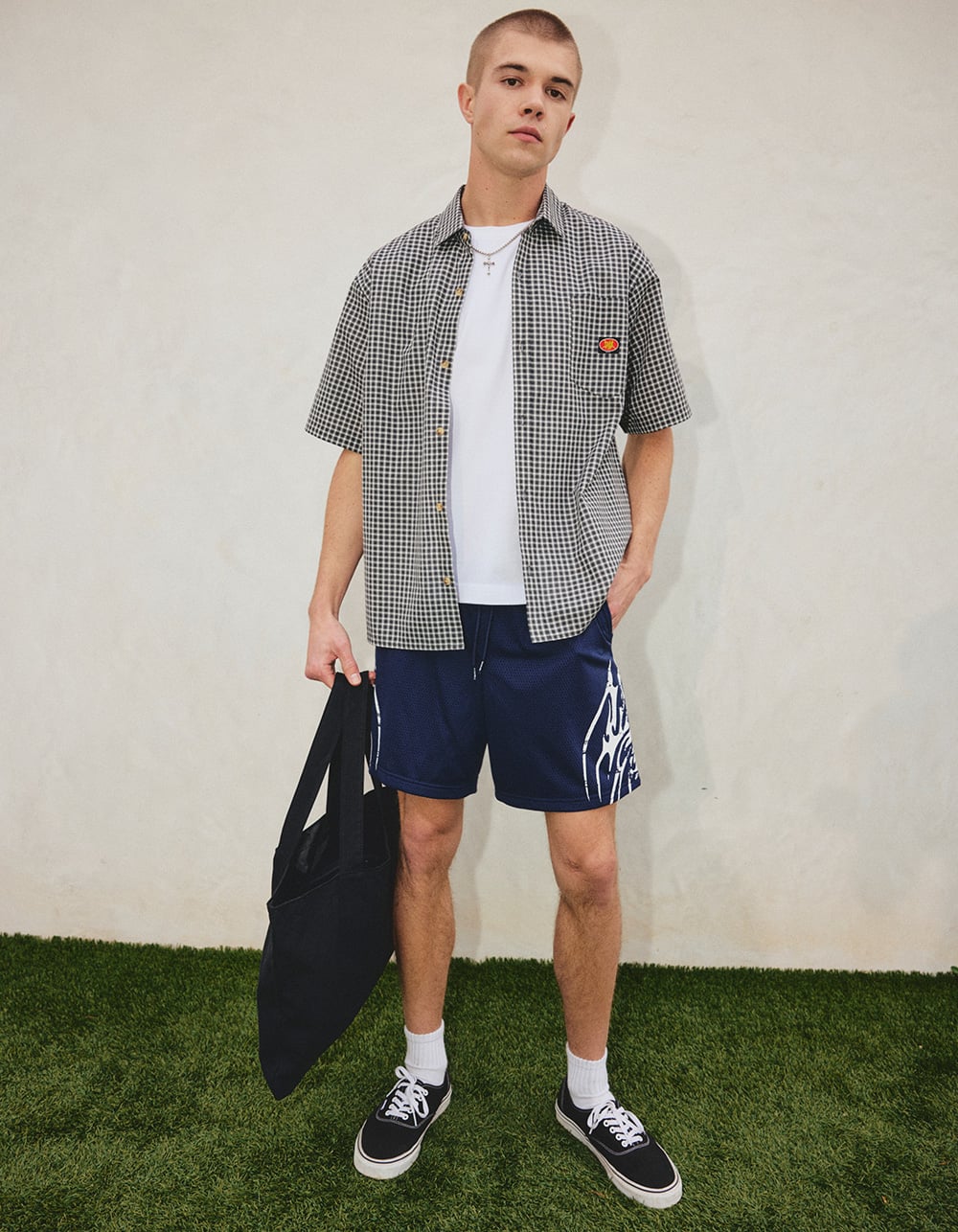 RSQ Mens 6" Mesh Shorts - NAVY/WHITE