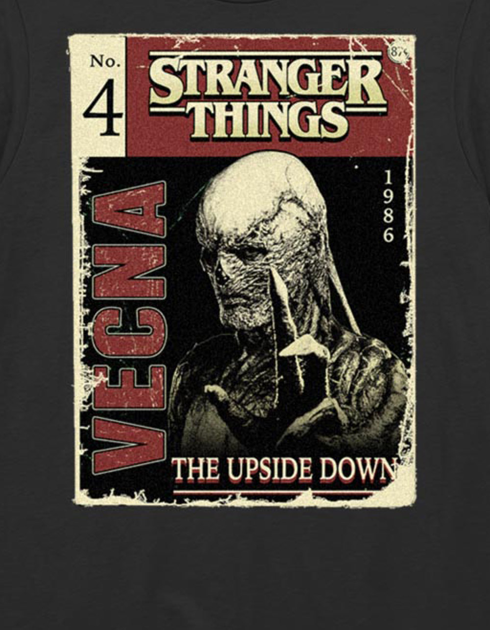 STRANGER THINGS Vecna Pulp Comic Unisex Tee - BLACK