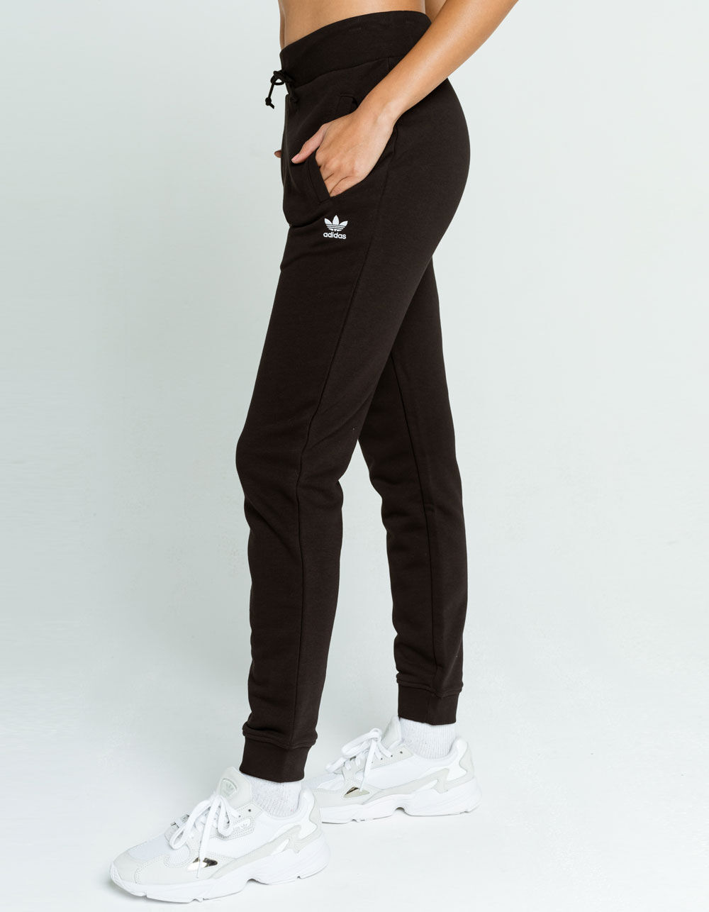 ADIDAS Trefoil Essentials Womens Track Pants BLACK Tillys