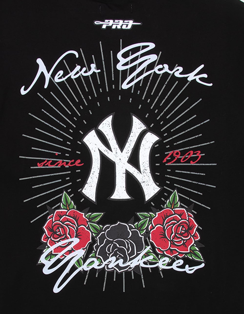 PRO STANDARD New York Yankees Roses Mens Boxy Tee - BLACK