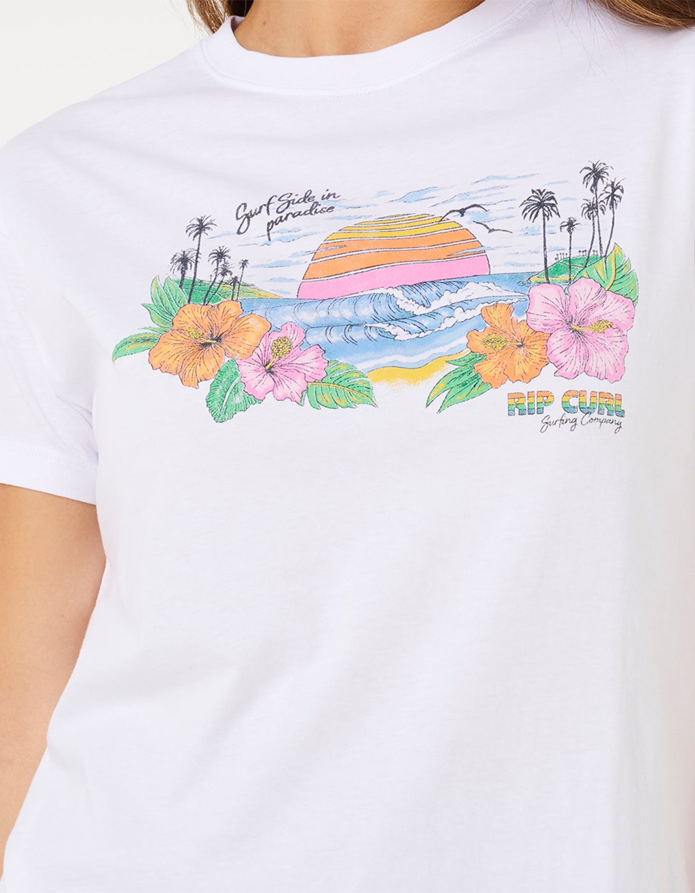 RIP CURL Sun Rays Womens Tee - WHITE