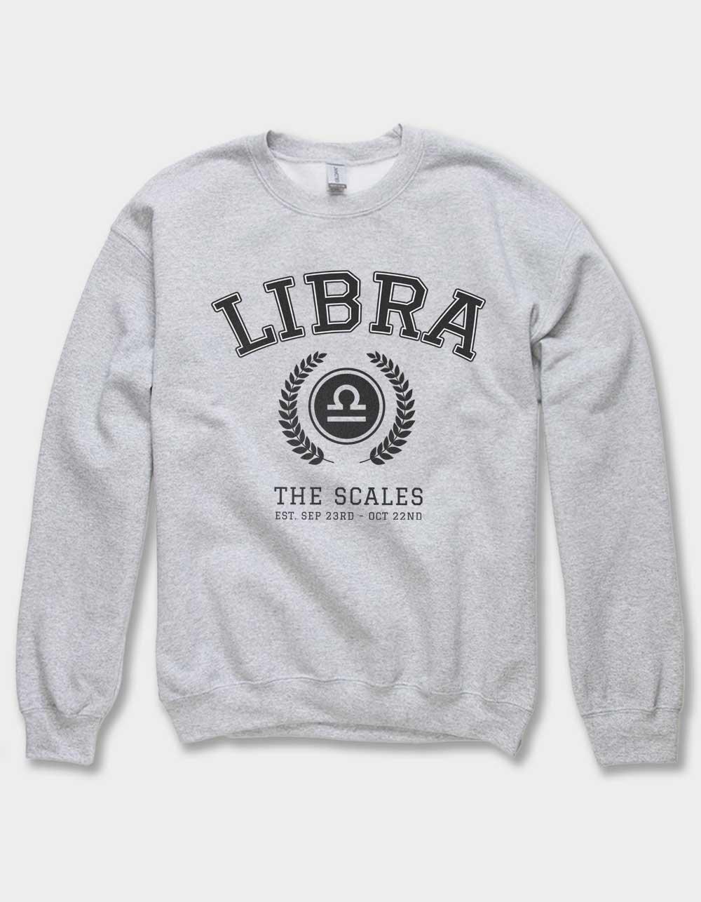 HOROSCOPE Libra The Scales Unisex Crewneck Sweatshirt - HEATHER GRAY