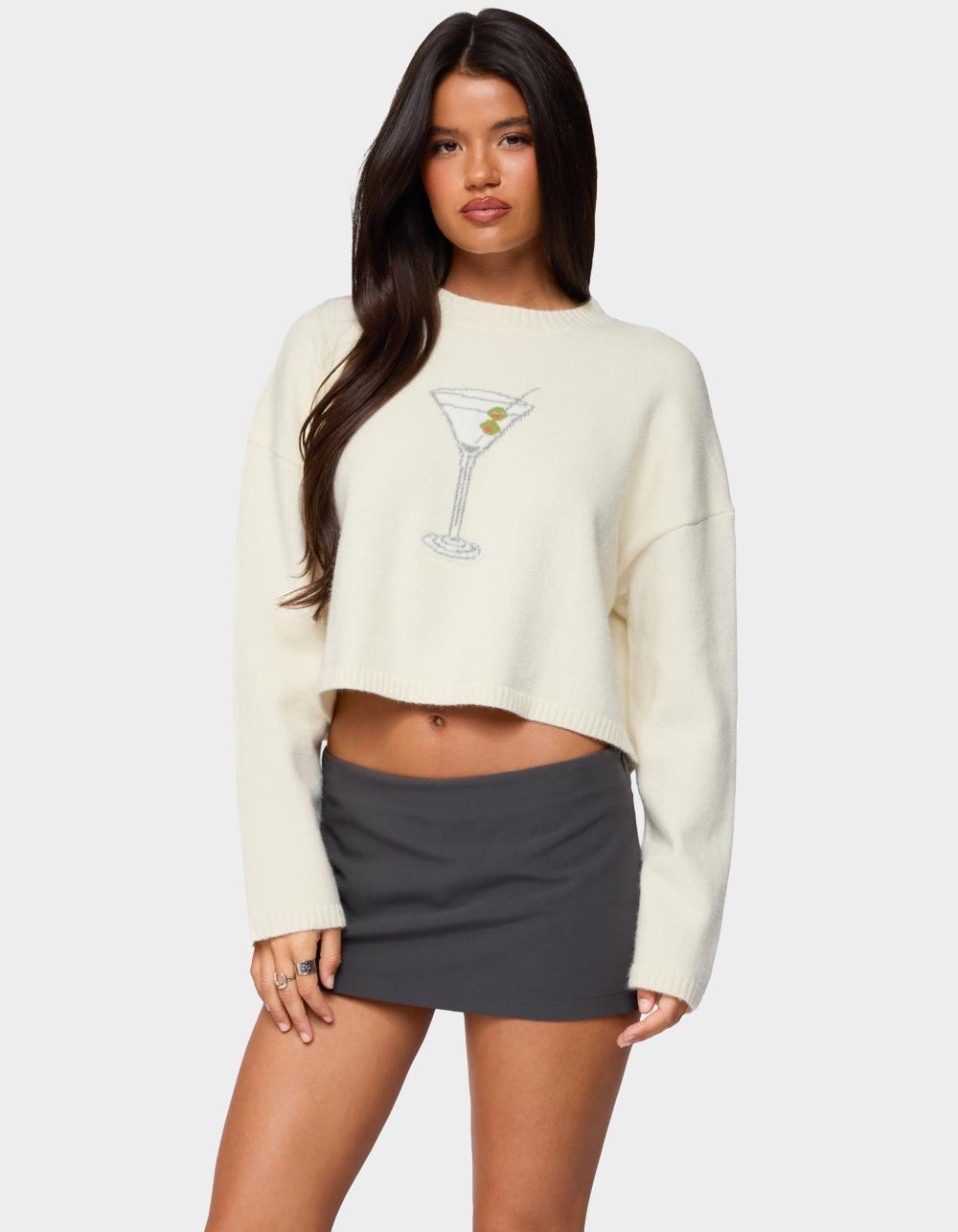 EDIKTED Martini Club Sweater - BEIGE
