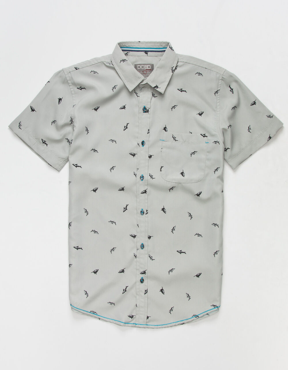 DCBD Sharks Boys Button Up Shirt - GRAY | Tillys