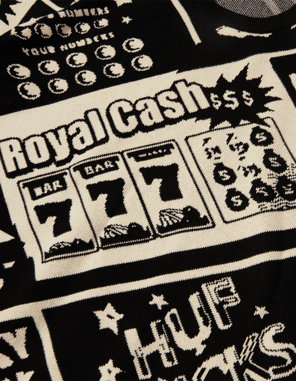 HUF Lucky Mens Sweater - BLK/WHT