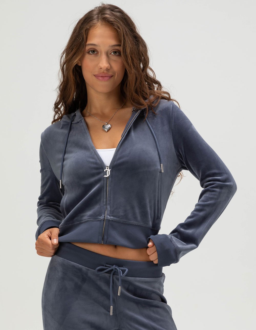 JUICY COUTURE OG Big Bling Womens Hoodie - INDIGO