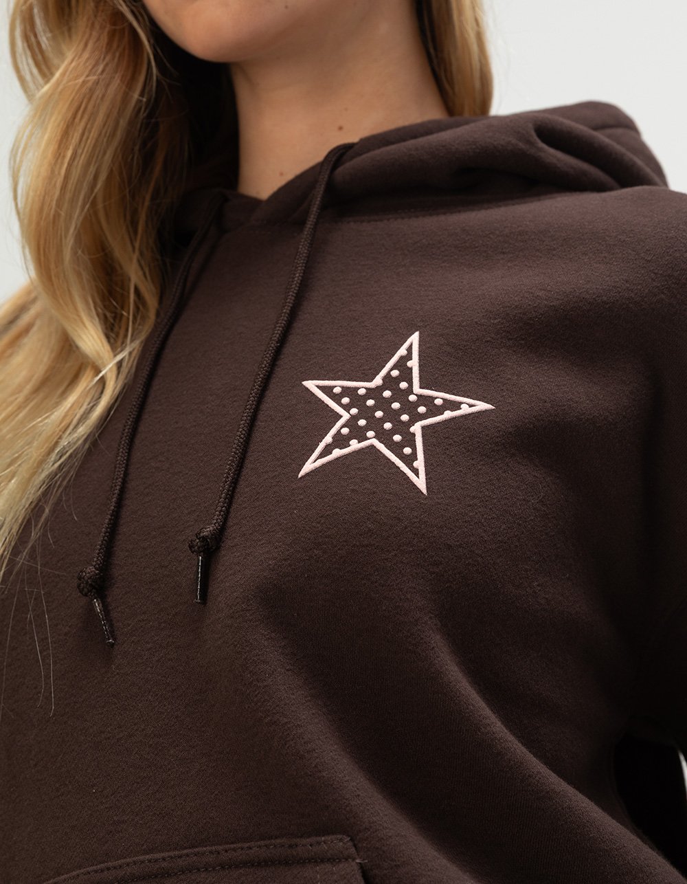 RIOT SOCIETY Star Womens Hoodie - BROWN