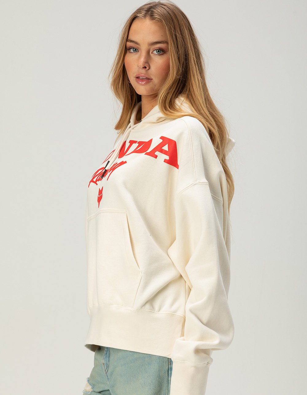 FOX x Honda Racing Womens Hoodie - CREAM