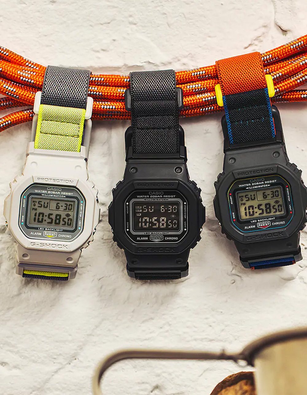 G-SHOCK DW5600MNC8A2 Watch - NAVY/ORANGE