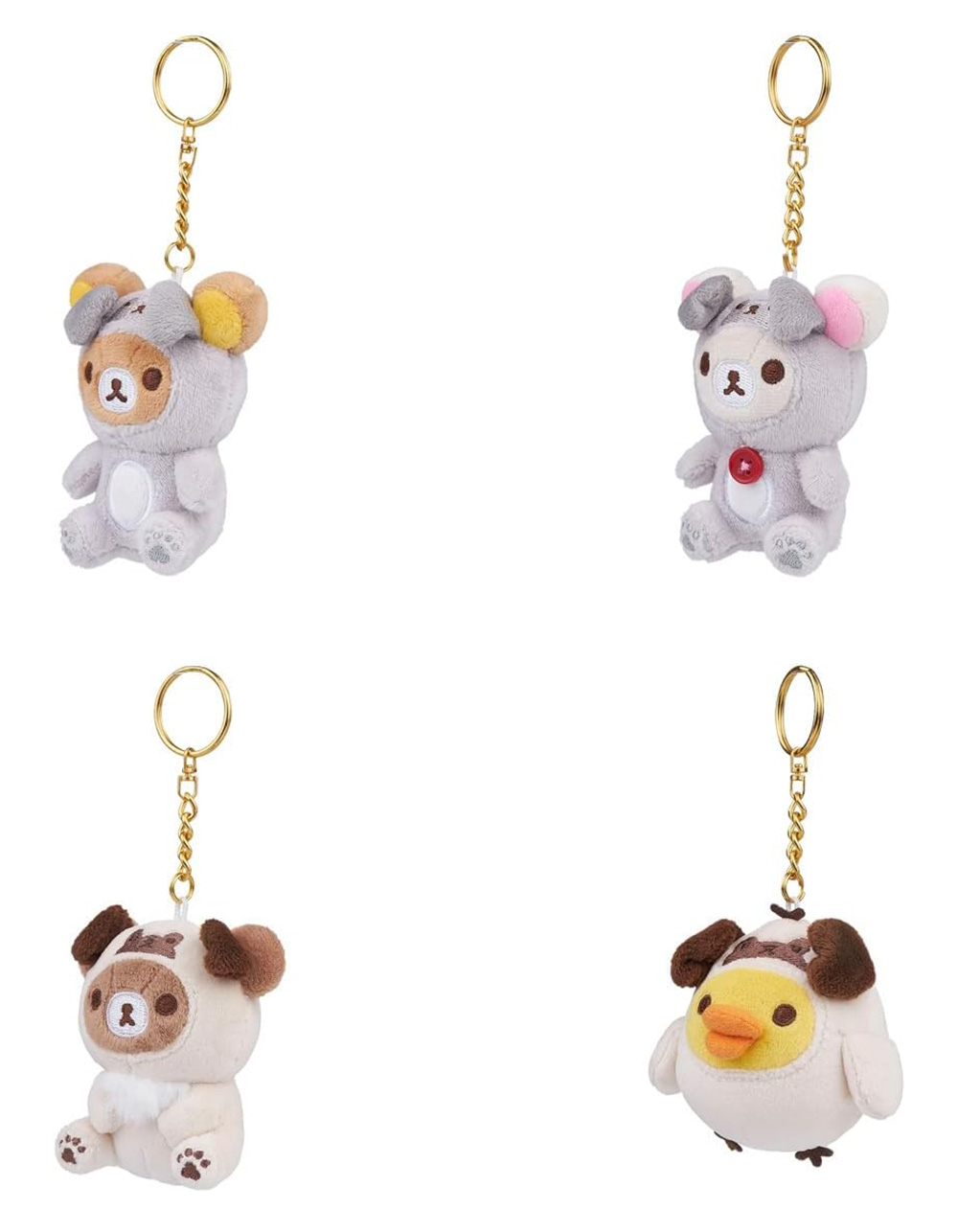 Rilakkuma Pug Series 6 Plush Keychain Blind Box - ASST