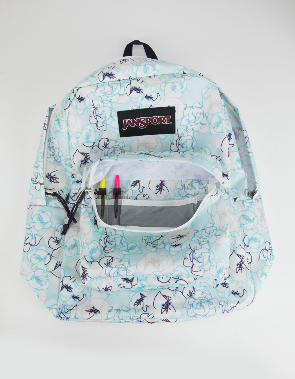 JANSPORT Black Label SuperBreak Blue Sketch Floral Backpack image number 4
