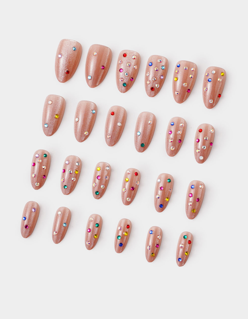 NEVER HAVE I EVER Crystal Rain Press-On Nails - MULTI