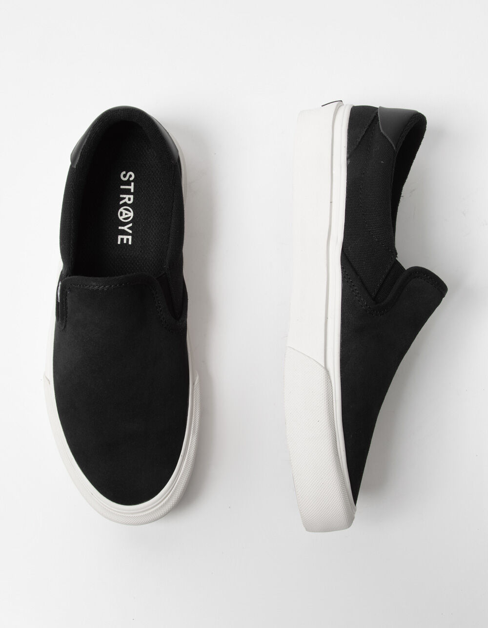 STRAYE Ventura Mens Black Suede Slip-on Shoes - BLACK | Tillys