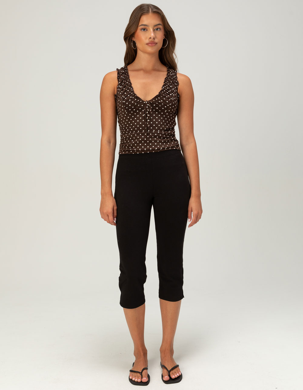 PATRONS OF PEACE Ayres Womens Sleeveless Top - BROWN
