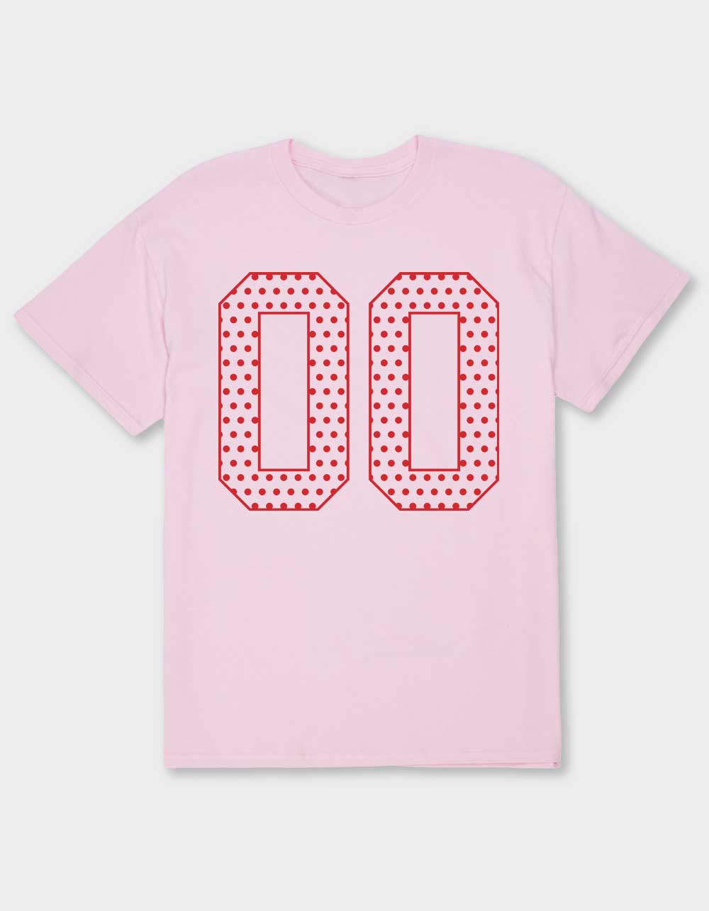 COLLEGIATE 00 Polka Dot Fill Unisex Tee - LIGHT PINK