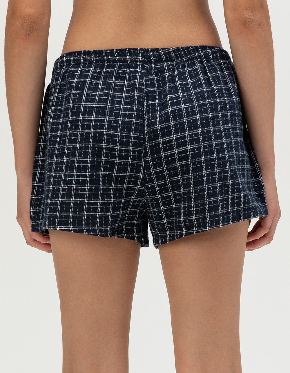 FULL TILT Plaid Flannel Womens Shorts - NAVY COMBO
