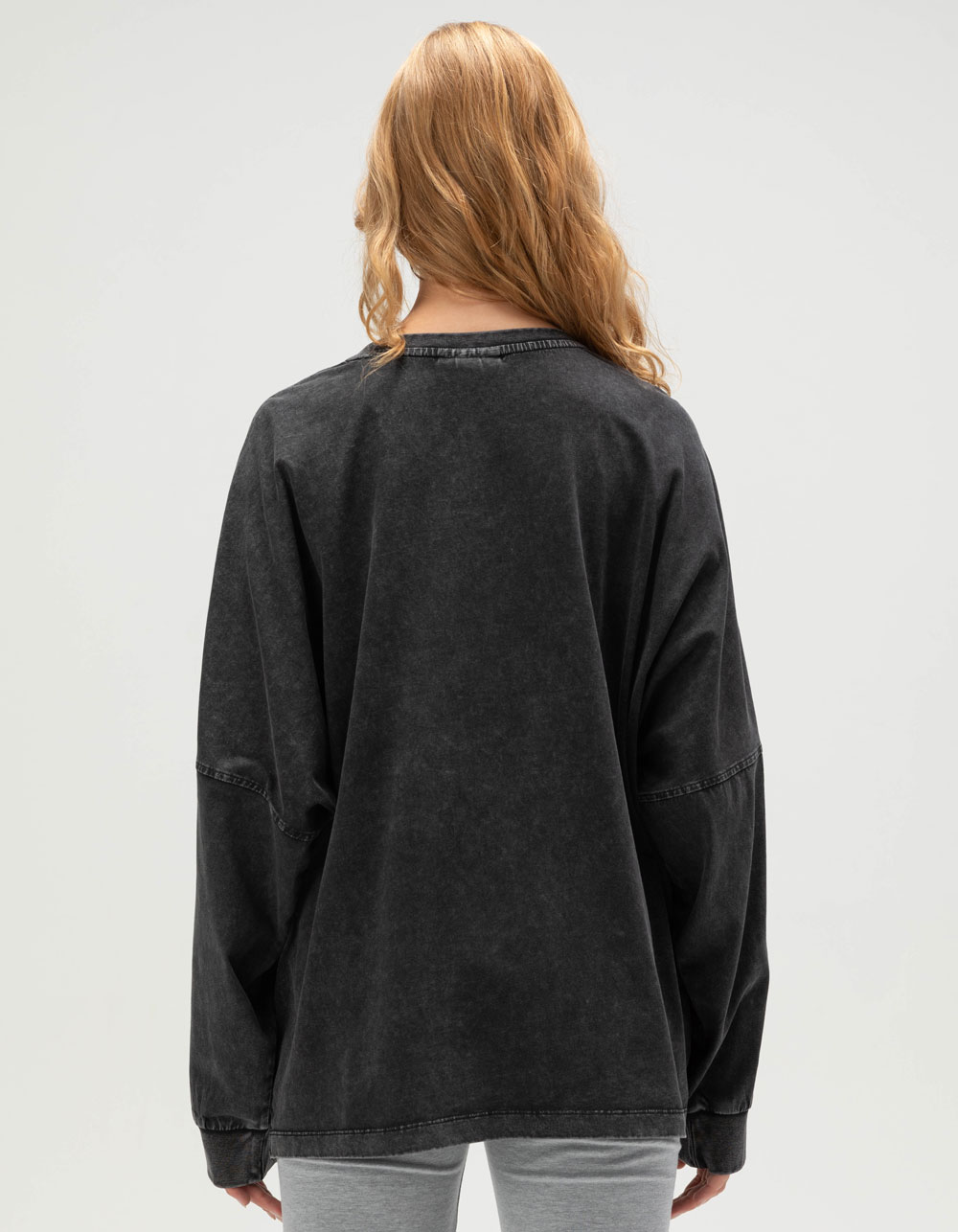 THE WILD COLLECTIVE Dallas Cowboys Womens Long Sleeve Tee - BLACK