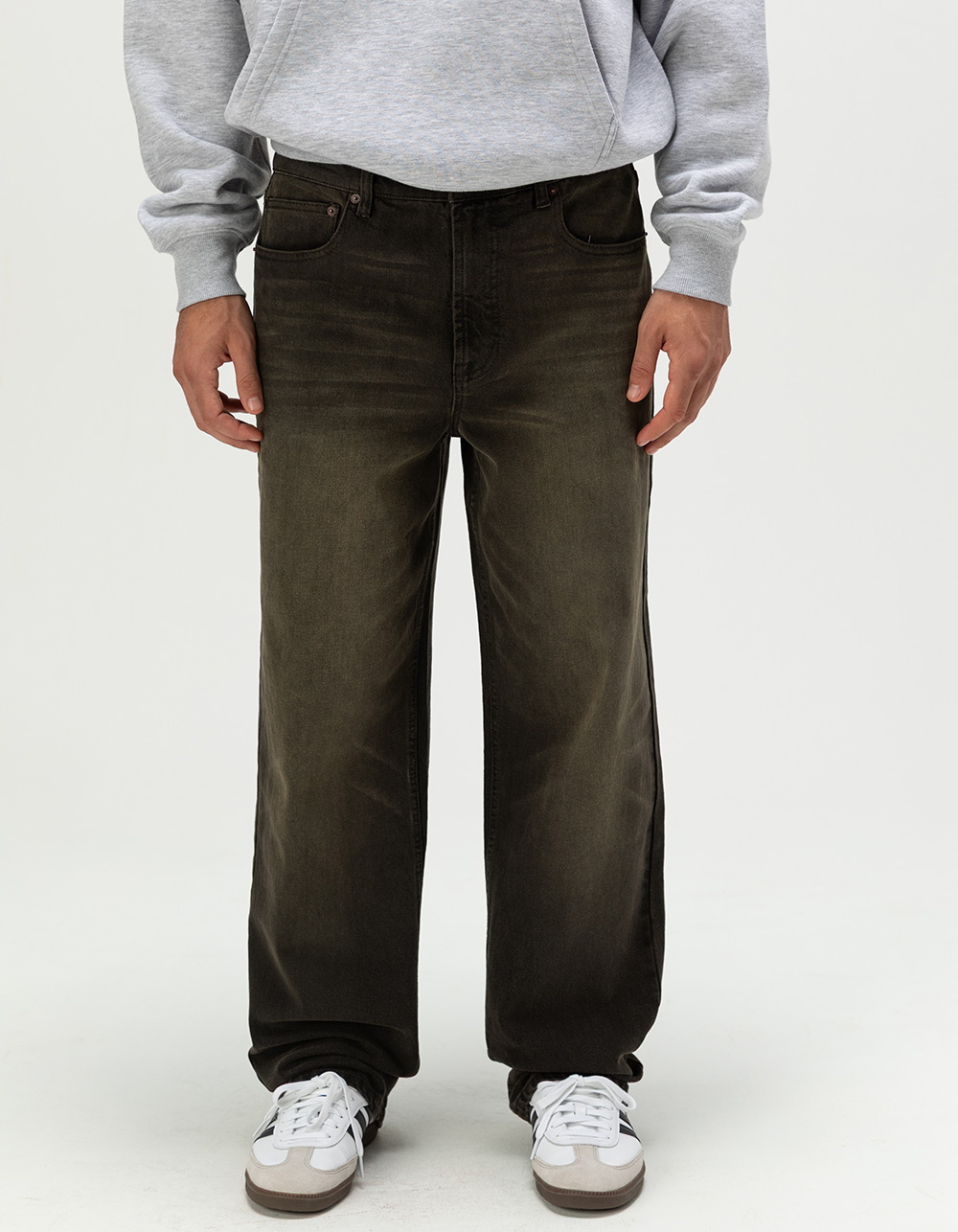 RSQ Mens Loose Jeans - OLIVE OVERDYE