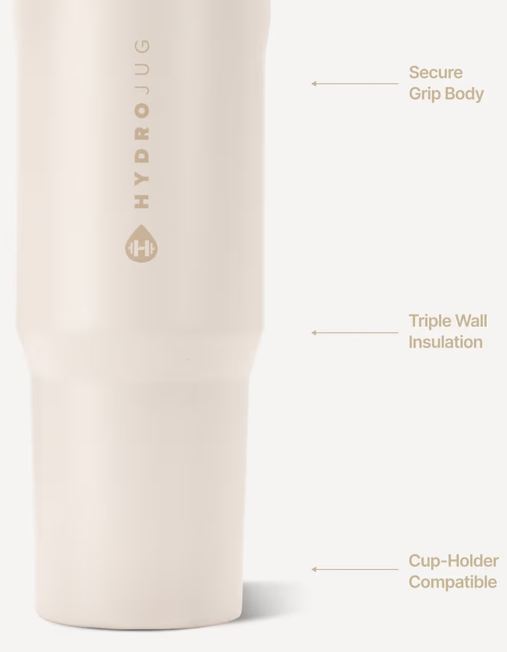 HYDROJUG Sport 32 oz Water Bottle - CREAM
