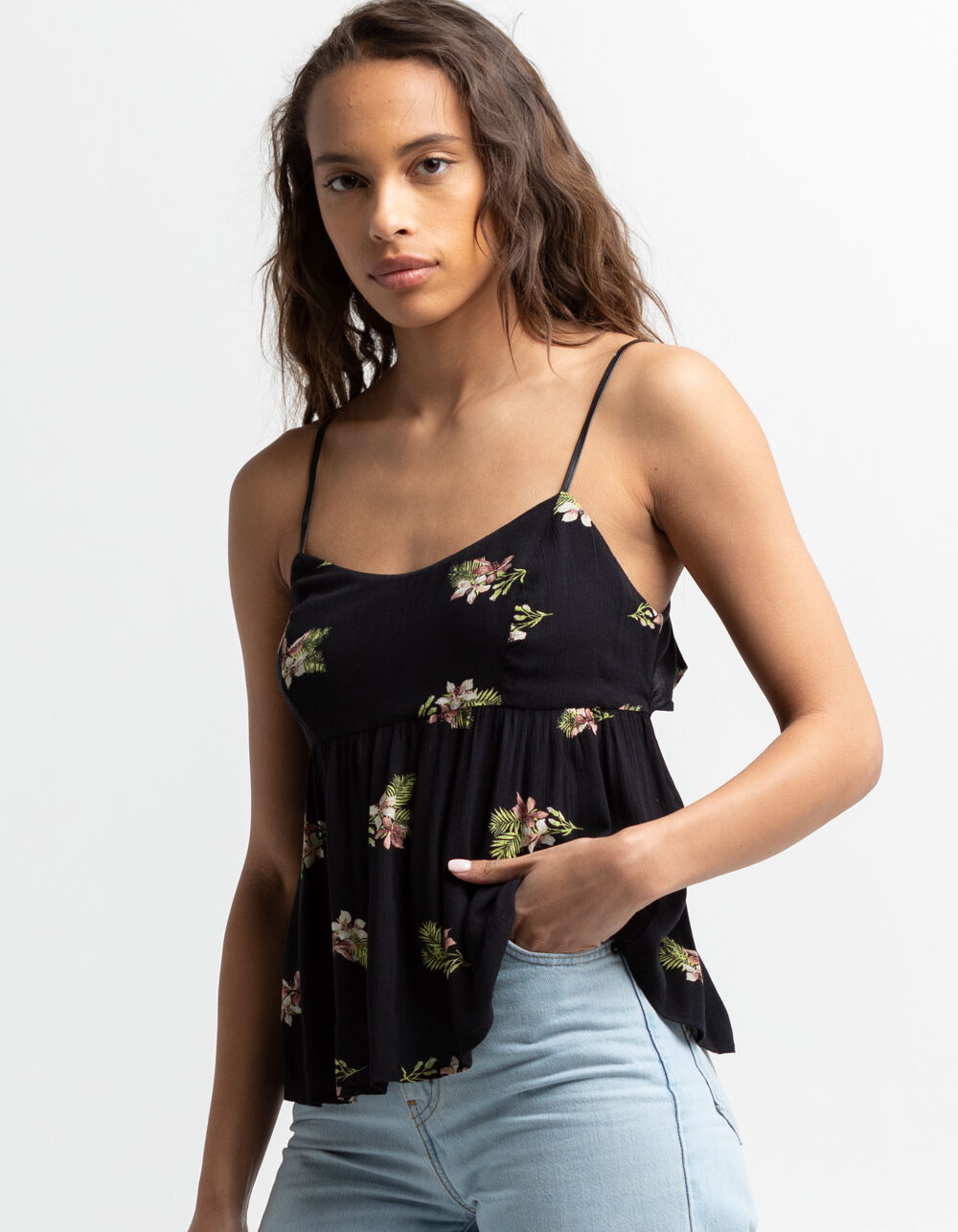 VOLCOM Happy Clouds Womens Cami - BLACK COMBO | Tillys