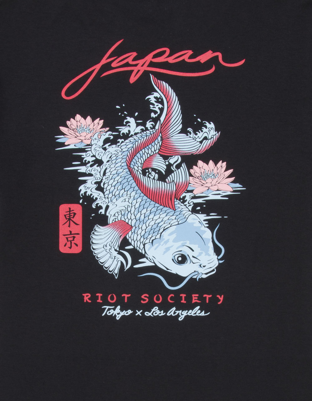RIOT SOCIETY Japan Koi Boys Tee - BLACK