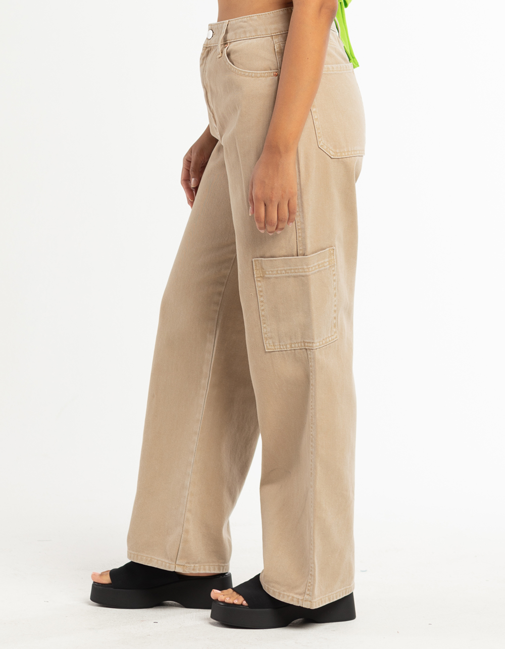 FULL TILT Womens Utility Carpenter Pants KHAKI Tillys