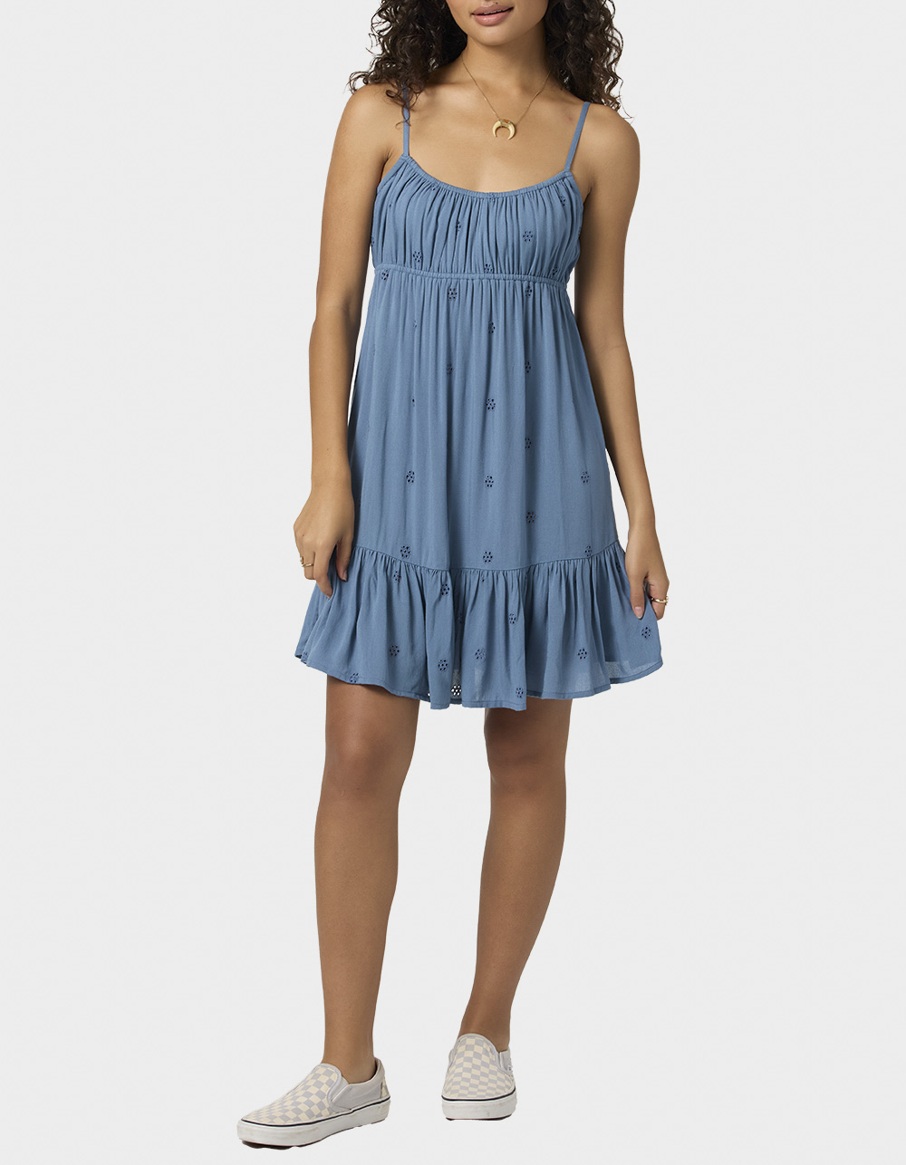 O'NEILL Leyton Embroidered Womens Mini Dress - BLUE