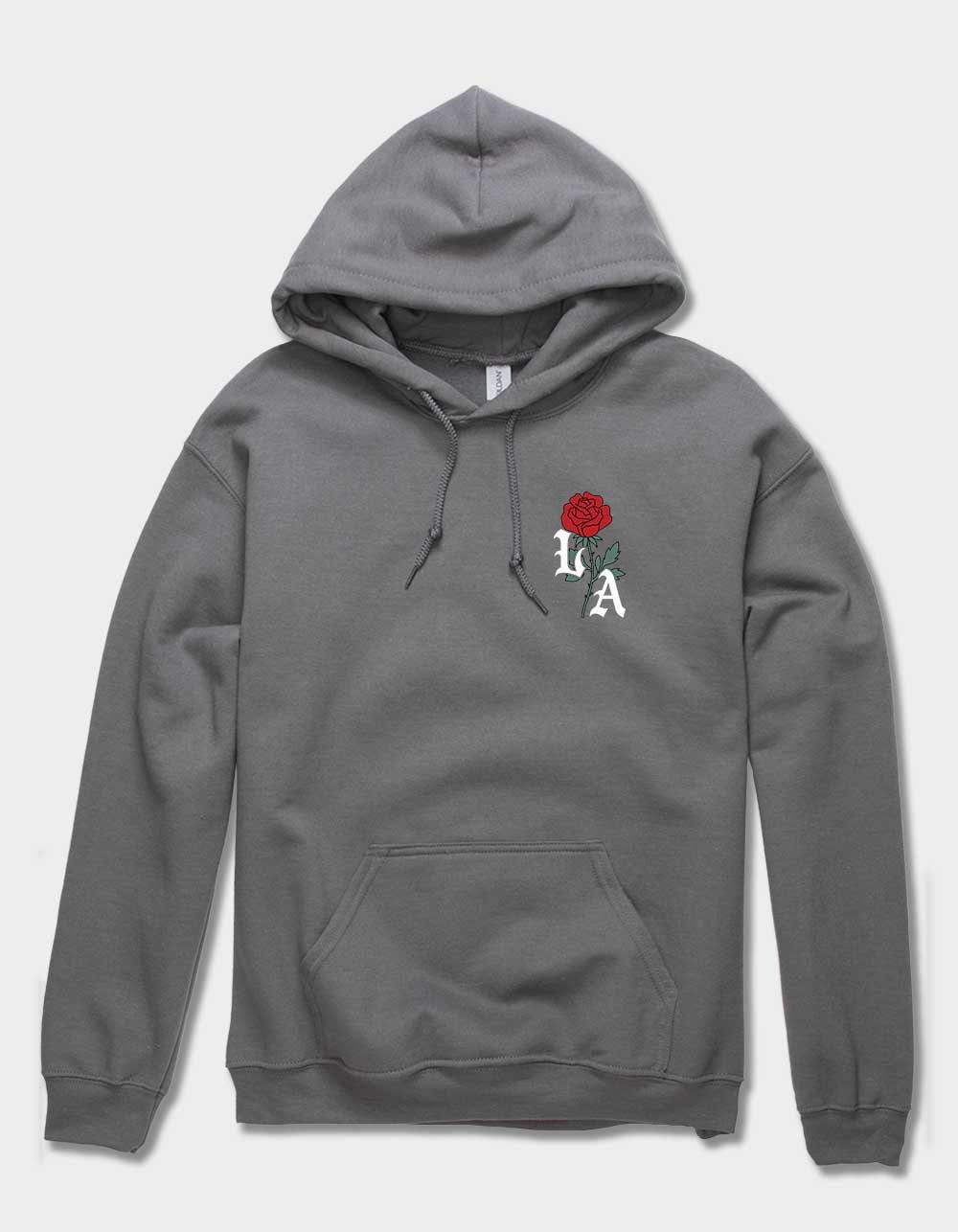 LOS ANGELES Rose LA Unisex Hoodie - CHARCOAL