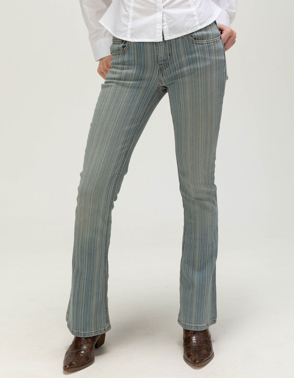 LEVI'S Premium Low Slim Boot Womens Jeans - Dust To STRIPE