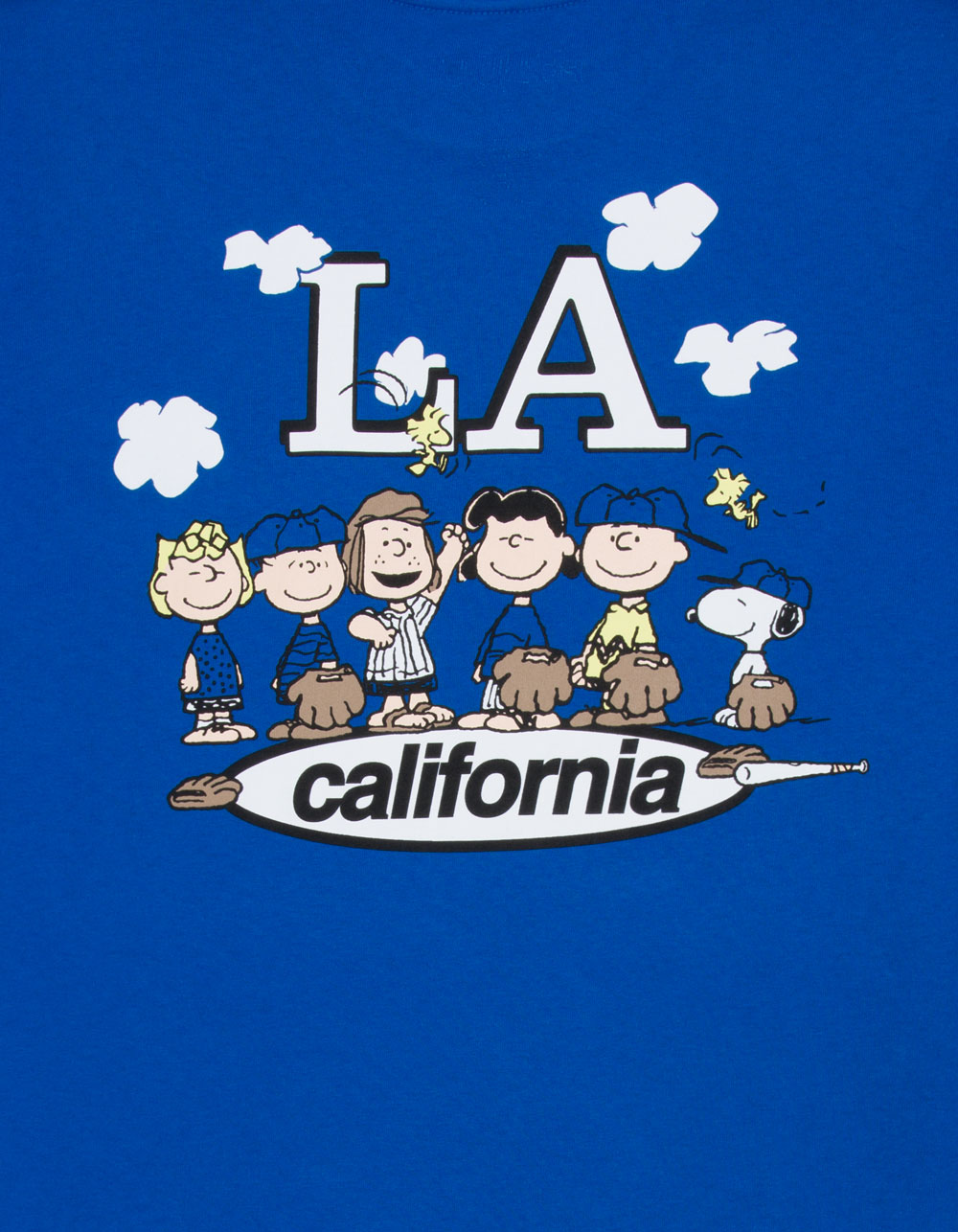 PEANUTS Los Angeles Mens Boxy Tee - ROYAL