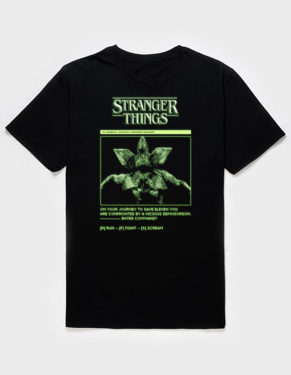STRANGER THINGS Demogorgon Game Journey Unisex Tee - BLACK