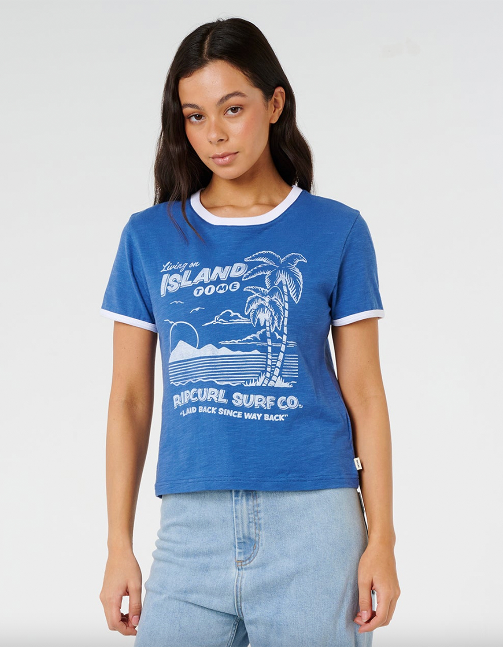 RIP CURL Island Time Womens Tee - NAVY