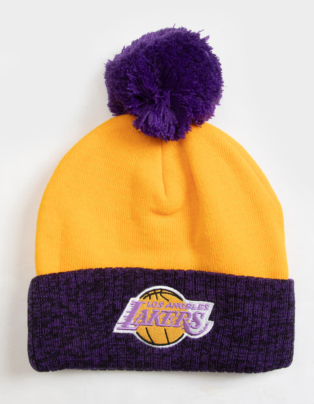 lakers beanie pom