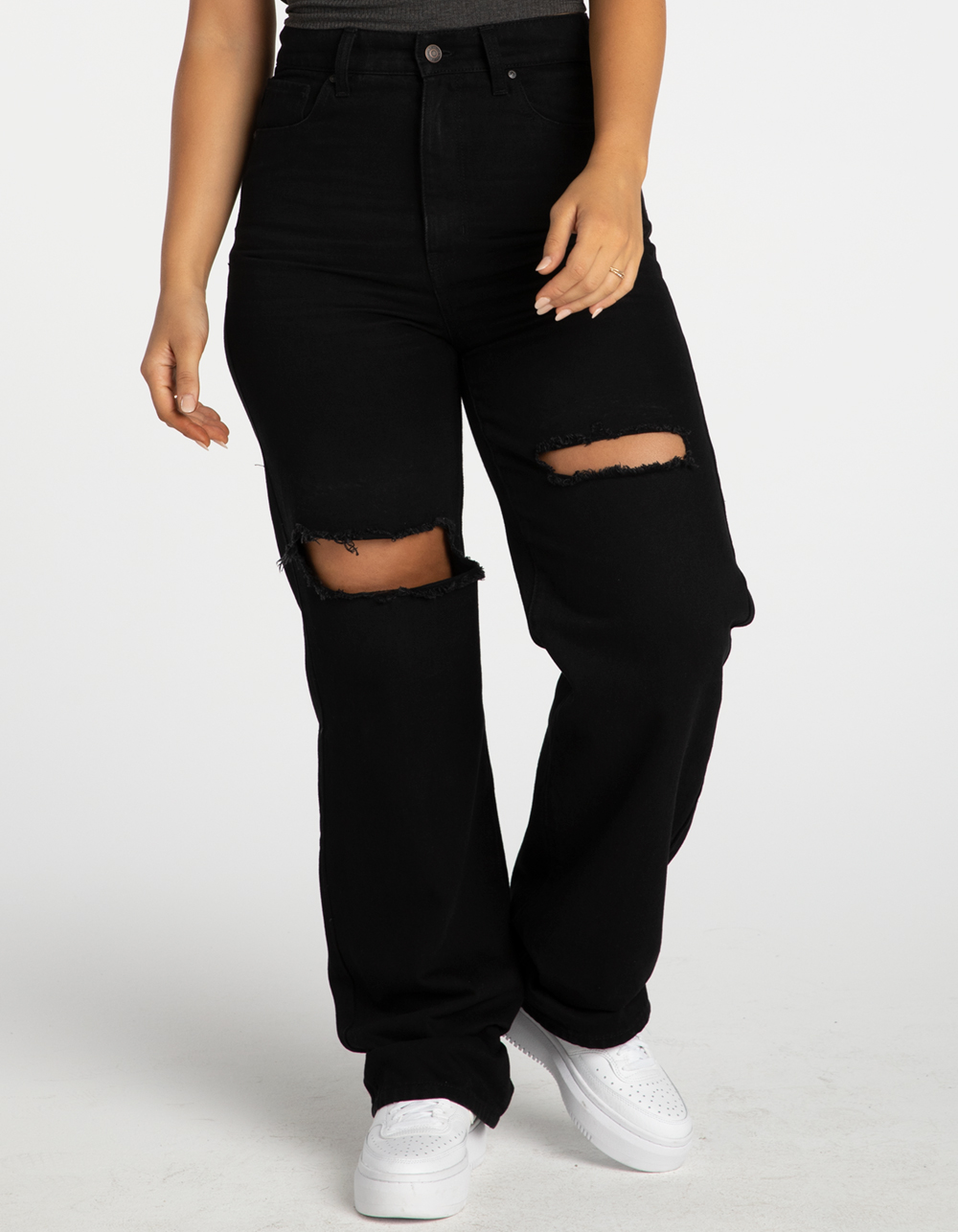 RSQ Womens High Rise Baggy Jeans - BLACK DENIM