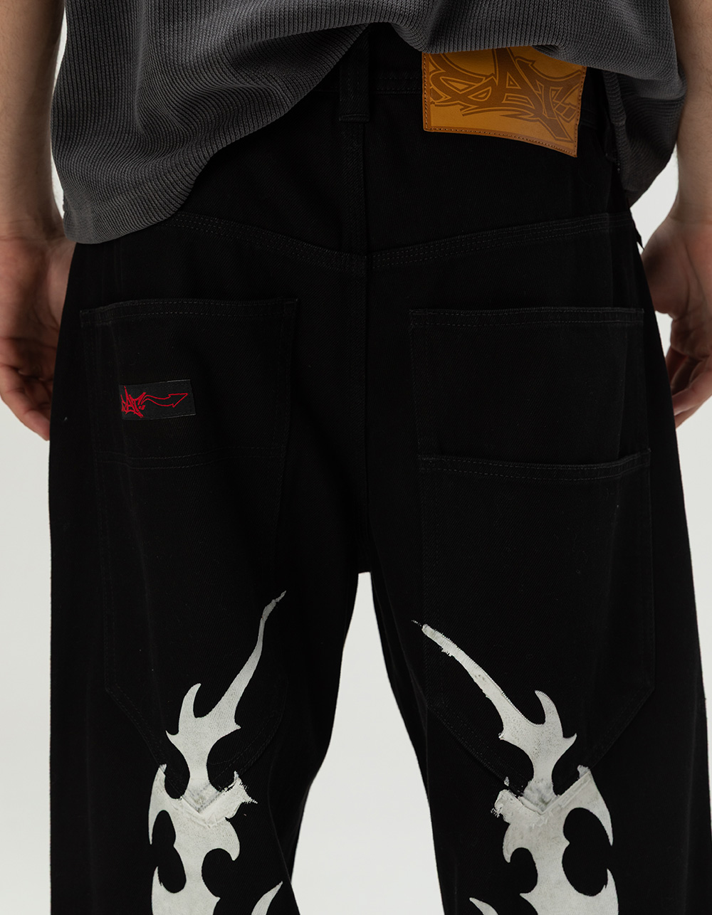 GAT Give Mens 26" Leg Opening Ultra Baggy Jeans - BLACK