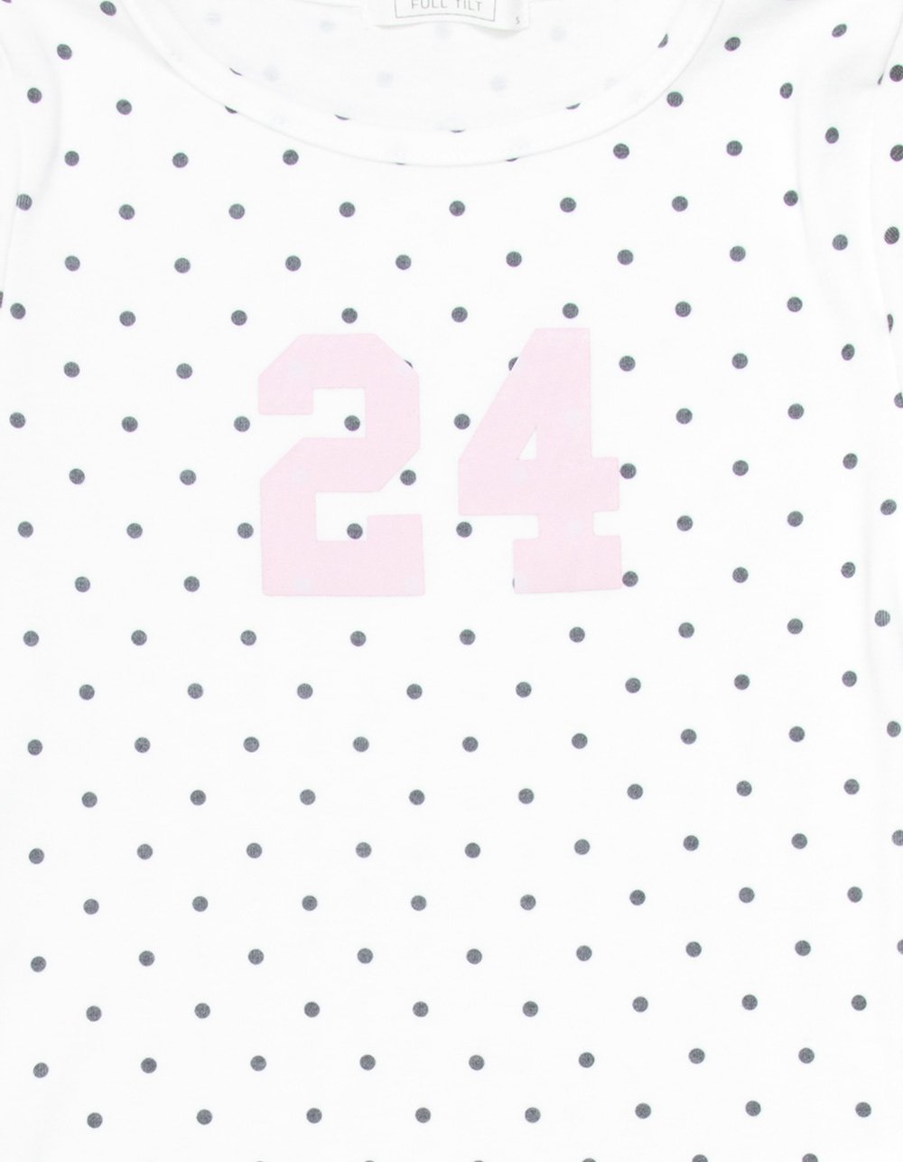 FULL TILT Allover Dot 24 Girls Tee - BLK/WHT