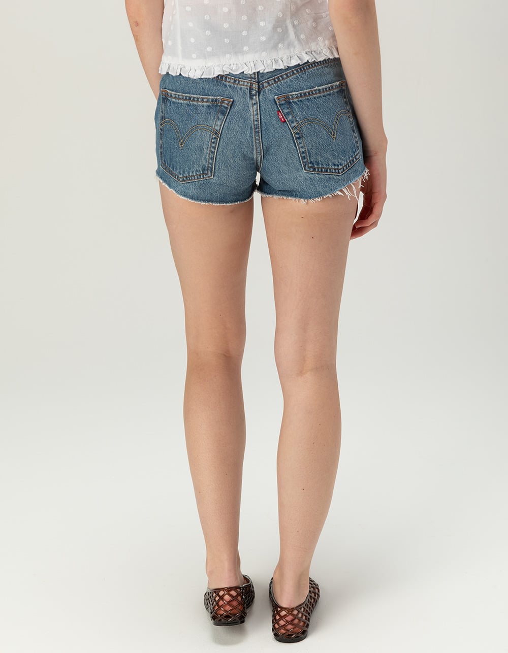 LEVI'S 501 Womens Micro Shorts - Off The Dx DARK BLAST